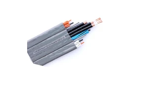 TVVBPG 24 Core Shielded Flexible Flat Elevator Traveling Cable With Steel Wire Tension Member Lift Control Cable