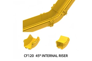 45° Internal Riser of 120mm Plastic Cable Tray for Raises or Lowers Cable Tray Elevation
