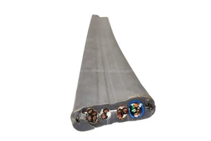 PVC Insulated Polyurethane Sheathed Oxygen Free Copper 600V/1000V Electric Wire Flat Cable for Travelling Elevators CCTV CAT6