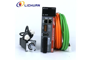 Lichuan EtherCAT 200W AC Servo Motor Driver Kit 17bit Incremental Encoder 0.637Nm 3000rpm AC Servo Motor Driver Kit for CNC
