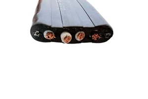 With Steel Wire Flat Wire Power Cable Elevator Flat Cable Yvfb-j3*25+1*16ZR-YVFBJ Gantry Crane Cable ZR-FFBJ ZR-YVFBJ 4*4