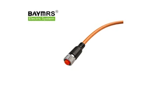 Factory Shipped M8 Type Connector 3pin Industrial Waterproof IP67 Circular Connector with Open End PVC PUR Cable