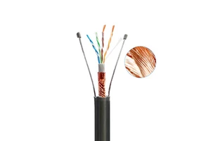 Cat6 Power Monitoring Engineering Dedicated Pure Copper Double Steel Wire Cable Elevator Accompanying Network Cable -20-70C