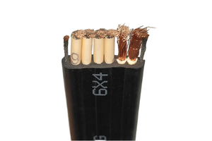 450/750V Tensile Resistance Elevator Cable Copper Conductor Electric Wire Rubber Cable with Steel Wire Rubber Cable Flat 3x240MM