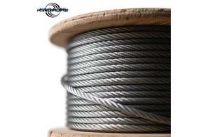 Coated 6*19W-FC Fibre Core Steel Wire Rope Sling Rigging Governor Cable Cord for Elevator 8mm-11mm Sizes Bending Cutting Welding