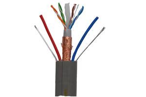 JSH CAT6 Flat Traveling Elevator Cable Copper Conductor with PVC Insulation 300V Low Voltage