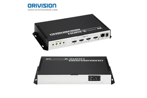 ORIVISION 4 Channel H.265 Video Encoder 4K HDMI to IP Encoder with SRT Low Latency OLED Display for Church Live Streaming IPTV