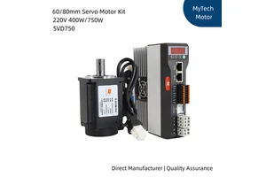 Nachuan 750W 400W AC Servo Motor Kit SVD750 Driver 3000rpm Small Size 220V for CNC Machine