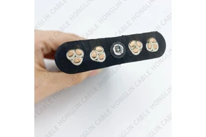 H07VVH6-F 450/750V 6 12 24 Core Flexible Flat Elevator Traveling Optical Fiber Cable Cat6 for Special Cctv Camera