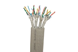 CAT6 16 Pair 26AWG CCTV Camera Wire Lift Parts Traveling Flat Elevator Cable 24 Core