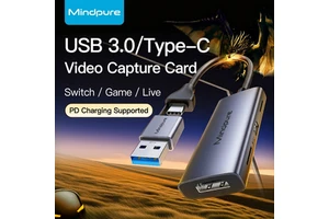 USB 3.0 HD Video Capture Card 1080P 60FPS HDMI to Type C Dongle for Game Live Streaming OBS PotPlayer Switch PS5 Xbox Laptop PC