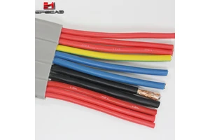 60-Core 0.75mm TVVB Flat Elevator Cable Fine Oxygen-free Copper Conductor Flexible PVC (TM2) Jacket 300V/500V High Lifting