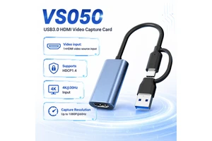 USB3.0 HDMI Capture Card 1080P60 4K30 Input USB-A&Type-C Dual Plug Driver Free for Game Phone Live Streaming