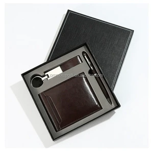Wholesale Luxury Customized Printed Father's Day Gift Set Business Pen Keychain & Purse Luxury Business Gift for Him & Dad Boss