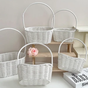 Basket Of Flowers Flower Arrangement Flower Bouquet For Valentine's Day Mother's Day Give This To A Girl As A Gift Of Flowers