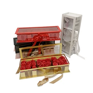 Wholesale Luxury Clear Rose Packaging Mother's Day Gift Box 2024 Mom Flower Gift Box for Mother's Day Box
