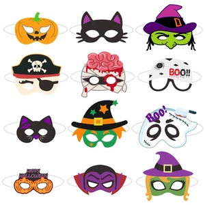 Wholesale Halloween Pumpkin Ghost Mask Children's Party Cosplay Dress up Props Halloween Decoration Supplies Felt Eye Mask