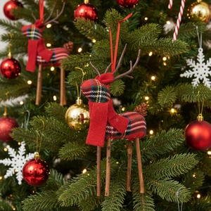Newest Product Store Handmade Large Reindeer Christmas Decoration Christmas Tree Decoration Set