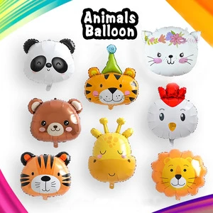 Cartoon Animal Glossy Foil Balloons Single Party Scene Decoration Setup for Teens & Adults Birthday and Easter