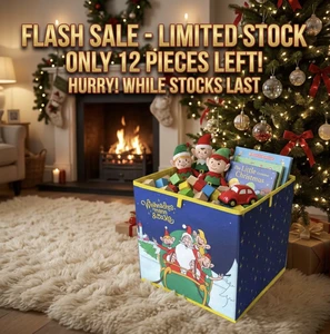 German Theme Weihnachtsmann Toy Box Foldable Fabric Cube Reinforced Stitching Heavy Duty Kids Storage Organizer Manufacturer