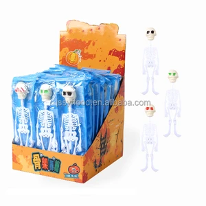 2023 New Product Halloween Pranks Candy Fun Skull Shape Candy Toys Lollipop for Kids