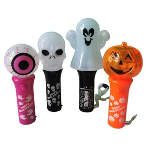 Halloween Mini Luminous LED Lantern Ghost Wand Stick Toys Hand-Hold Party Halloween Party Supplies for Kid's Toys