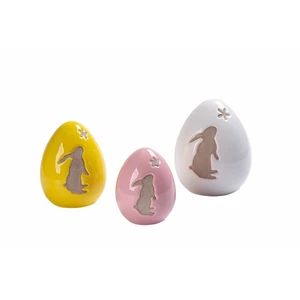 Wholesale Crafts Bunny Decorated Easter Ceramic Eggs For Home Decor Easter Party