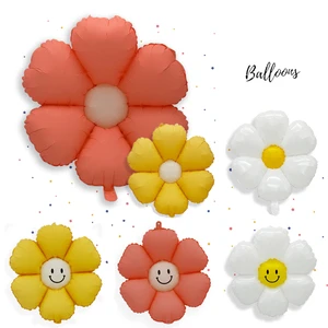 New Style Wholesale Big Size Colorful Flower Supplies Daisy Shape Birthday Party Foil Balloon for Adult Party Decoration