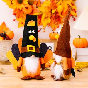 New Thanksgiving Home Decorations Thanksgiving Turkey Doll Ornaments Harvest Season Dwarf