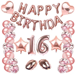 Birthday Number Aluminum Film Balloon Set Adult Ceremony Decoration Atmosphere