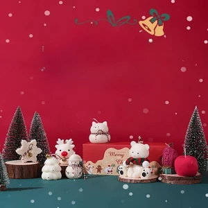 New Christmas Trendy Ornaments Gift Decoration Cute Snowman Elk Snowflake Aromatherapy Modeling Candle