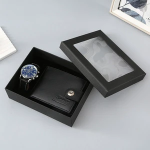 Business Gift Set Men's Wallet Watch Belt Gift Box Souvenir Valentine's Day & Father's Day Gift for Boyfriend