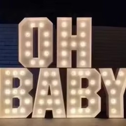 Custom Outdoor/Indoor Wedding Decor RGB LED Giant Numbers 3ft 4ft 5ft PVC Marquee Letters For Bar Office Party 1 Year