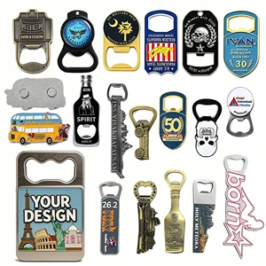 Personalized Custom LOGO Metal Bottle Opener Refrigerator Metal Bottle Opener Stainless Steel Opener Refrigerator Magnet