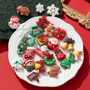 Cute DIY Modern Eco-friendly Custom Shape Resin Magnetic Stickers for Fridge New Year and Christmas Decor Santa Claus Reindeer