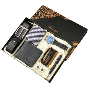 Men's Father's Day Thanksgiving Valentine's Day Christmas Chinese New Year Gift Set Sunglasses Key Chains Watch Wallet Belt