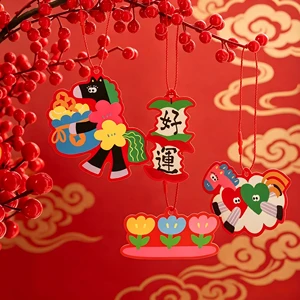 Waterproof New Year's Blessing Decorative Arrangement Festive Paper Design for Housewarming and Spring Festival