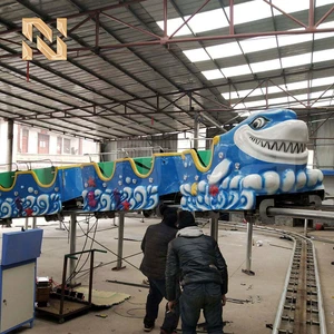Nova Rides Shark Shaped Mini Roller Coaster for Kids-Steel Fiberglass Construction Outdoor Equipment Shark Roller coaster Ride