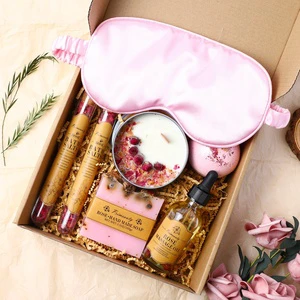 Valentine's Day Gift Ideas Unique Rose Gift Box 2023 Ladies Women Massage Oil Candle Spa Birthday Gift for Girlfriend