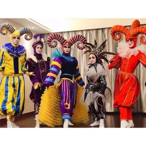 Funtoys Lovely Venice Clown Mascot Costume Cosplay Circus Dress Promotion Carnival Halloween Xmas Easter for Adult