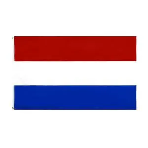Wholesale Custom Logo Polyester Dutch Flags 90x150cm (3x5 Ft) Netherlands National Flag Red White Blue Digital Printing