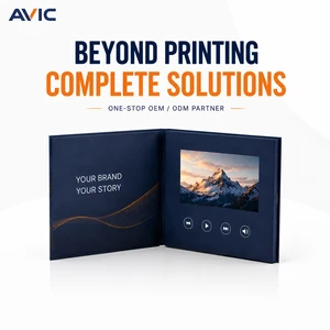 Custom OEM Wedding Video Greeting Card Video Book Video Brochure Video Box Video Display Stand Invitation Gift
