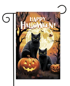 Decorative Outdoor Garden Flags Factory Prices Custom Optional Seasonal Lawn Flags For Halloween Holiday