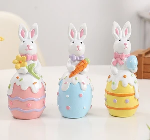 Easter Decorations European Cute Easter Bunny Easter Egg Resin Decoration