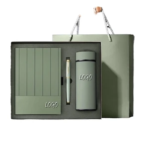 New Unique Corporate Gift Set Stainless Steel Luxury 3-in-1 Notebook Pen Thermos Cup Father's Day Promotional Gift