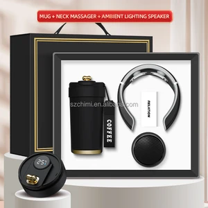 Frosted Mug Neck Massager RGB Speaker Fathers Day Gifts Gifts for Business Corporate Gift Set Luxury Promotional