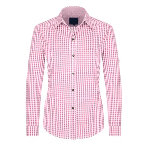 Custom Made Women's Bavarian Trachten Shirts Embroidery Flannel Cotton Traditional Tops for Oktoberfest German Festival Casual