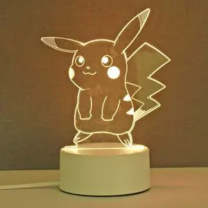 Customized Wooden LED Lamp Base Modern Handmade Creative Design GEOMETRY Pattern Oval/Round Shape Valentine's Day Mother's Gift