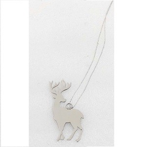 Luxury Modern Silver Metal Decorative Reindeer Hanging Ornaments Pendant Christmas Home Decoration New Year Party High Quality