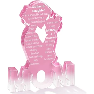 2026 Mother's Day Gifts for Mom Creative Acrylic Plaque Sign Hot Sale Transparent Acrylic Plaque Sign for Mother